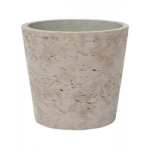 Pot Rough Mini Bucket XS Grey Washed Fiberclay 12x11 cm grijze ronde bloempot